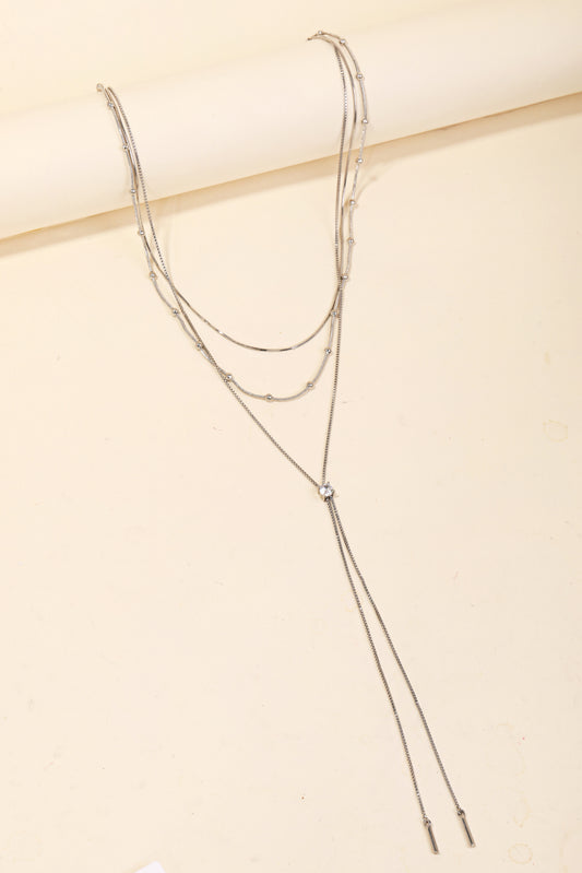 Single Stud Lariat Necklace